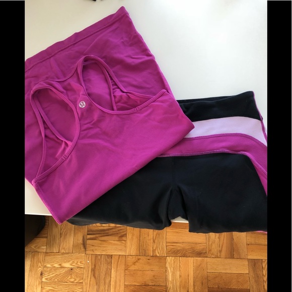 Lululemon Pink Razorback Tank Size 6 - Picture 1 of 6